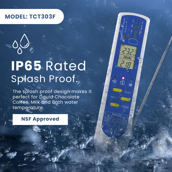 6.0  TCT303F IR Thermometer & thermocouple probe for HACCP - NSF Approved