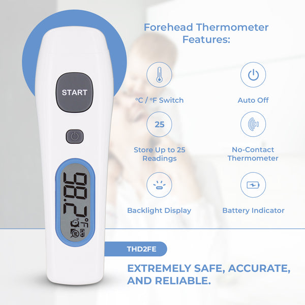 Metris Instruments THD2FE - FDA Listed Non-contact Infrared FOREHEAD/BODY thermometer for CLINICAL -HOSPITAL
